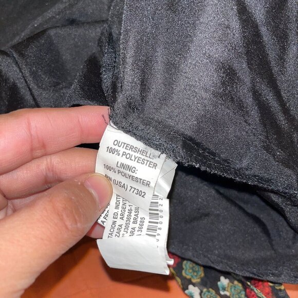 Zara Bohemian Style TRF Collection Maxi Dress With Patterned Design & V-Neckline - Picture 8 of 9